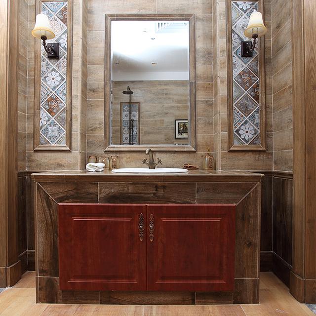 卫浴间＋木纹砖，超乎你的想象！